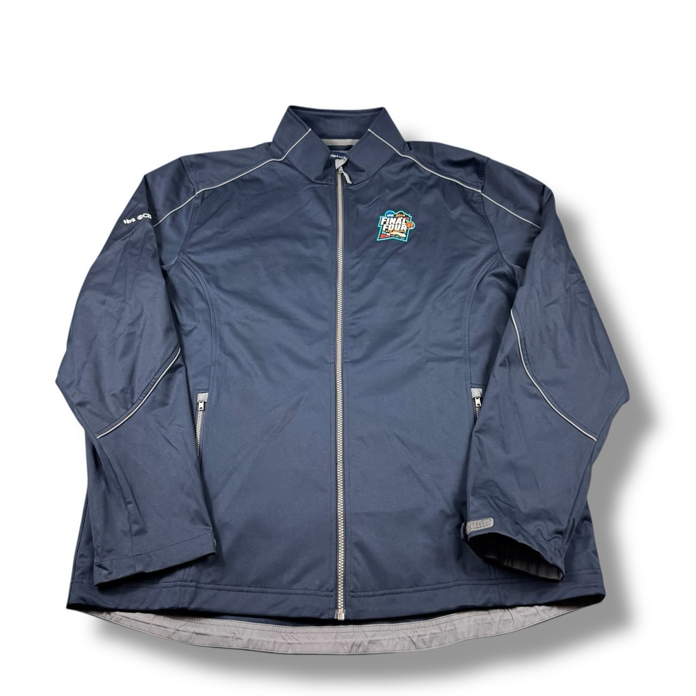 Cutter & Buck 2018 Final Four San Antonio Full Zip Jacket Navy Blue Mens 2XL EUC